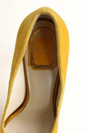 Talons Dior Jaune en Velours