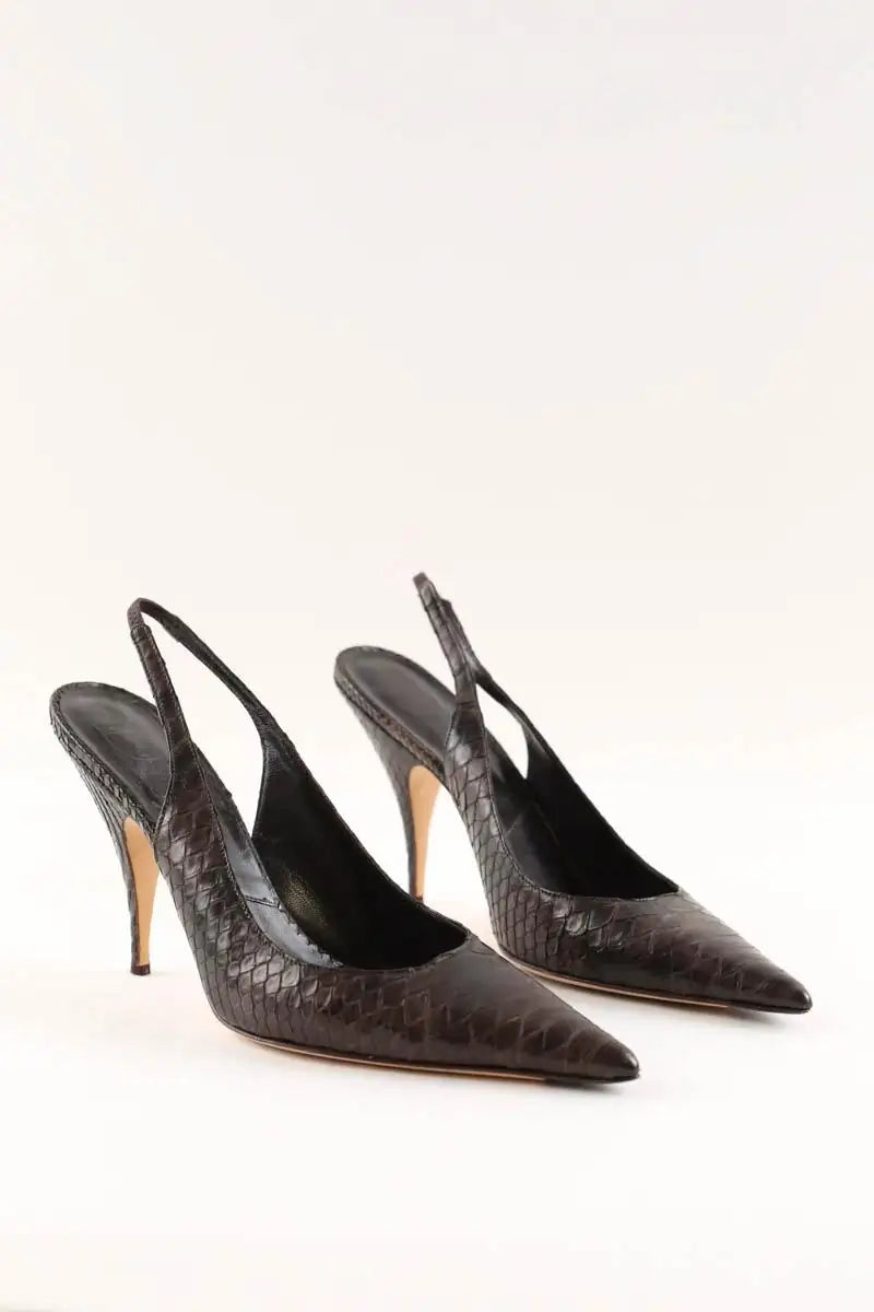 Talons Dior Marron en Cuirs exotiques
