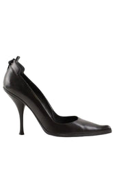 Talons Dior Noir en Cuir, taille 39 - Seconde Main