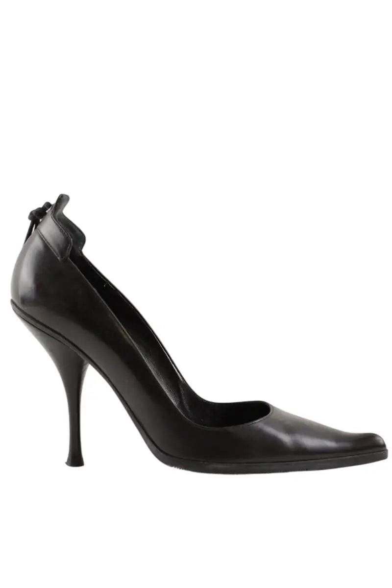 Talons Dior Noir en Cuir, taille 39 - Seconde Main