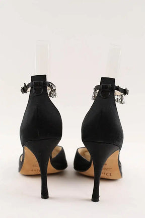 Talons Dior Noir en Tissu