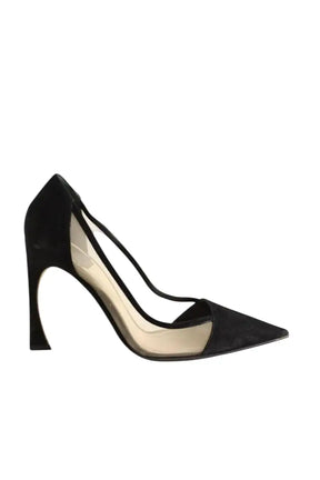 Talons Dior Simple pump Noir en Daim, taille 37 - Seconde Main