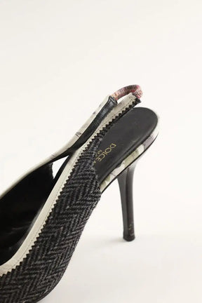 Talons Dolce & Gabbana Anthracite en Cuir