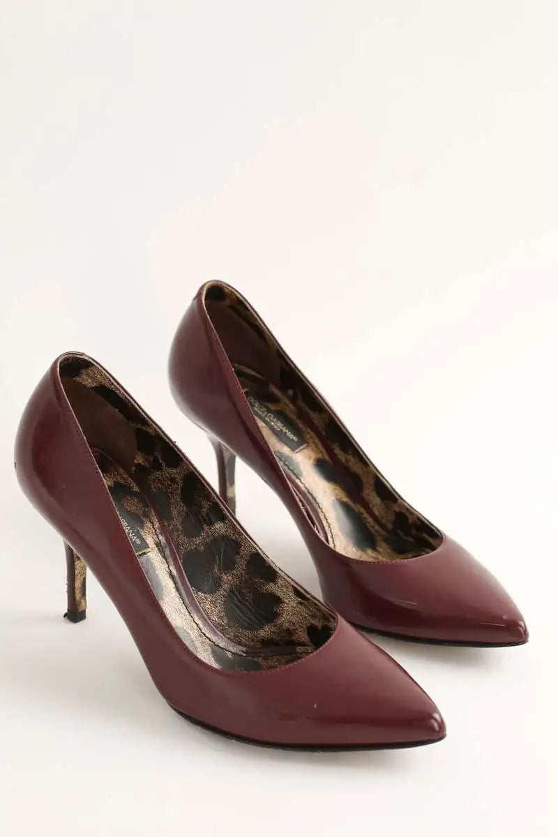 Talons Dolce & Gabbana Bordeaux en Cuir
