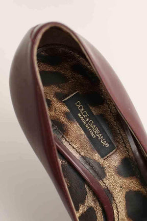 Talons Dolce & Gabbana Bordeaux en Cuir
