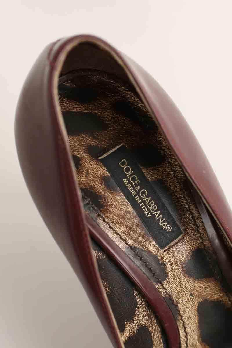 Talons Dolce & Gabbana Bordeaux en Cuir