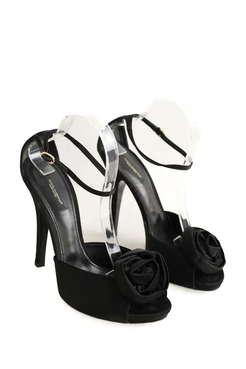 Talons Dolce & Gabbana Noir en Tissu