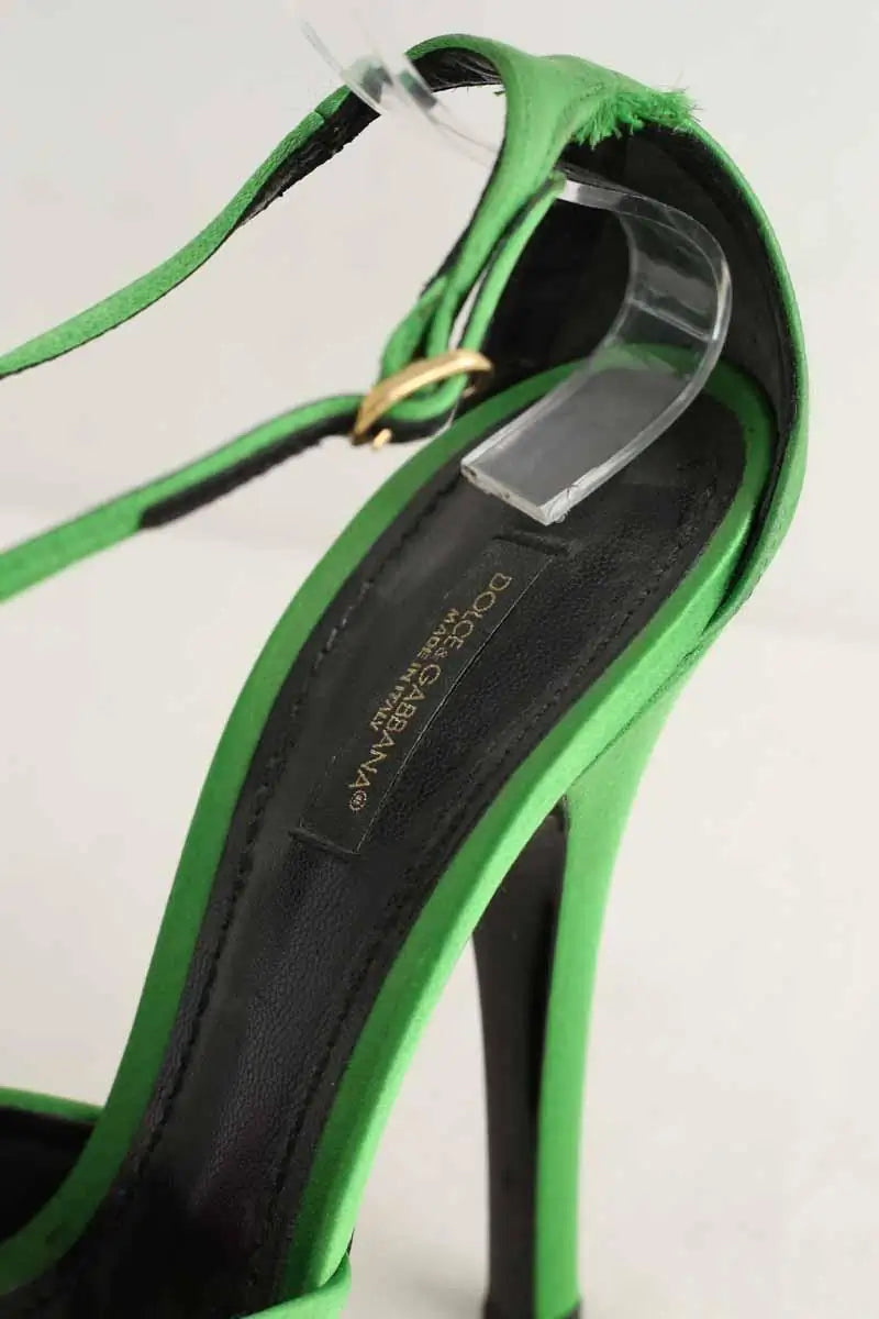 Talons Dolce & Gabbana Vert en Tissu
