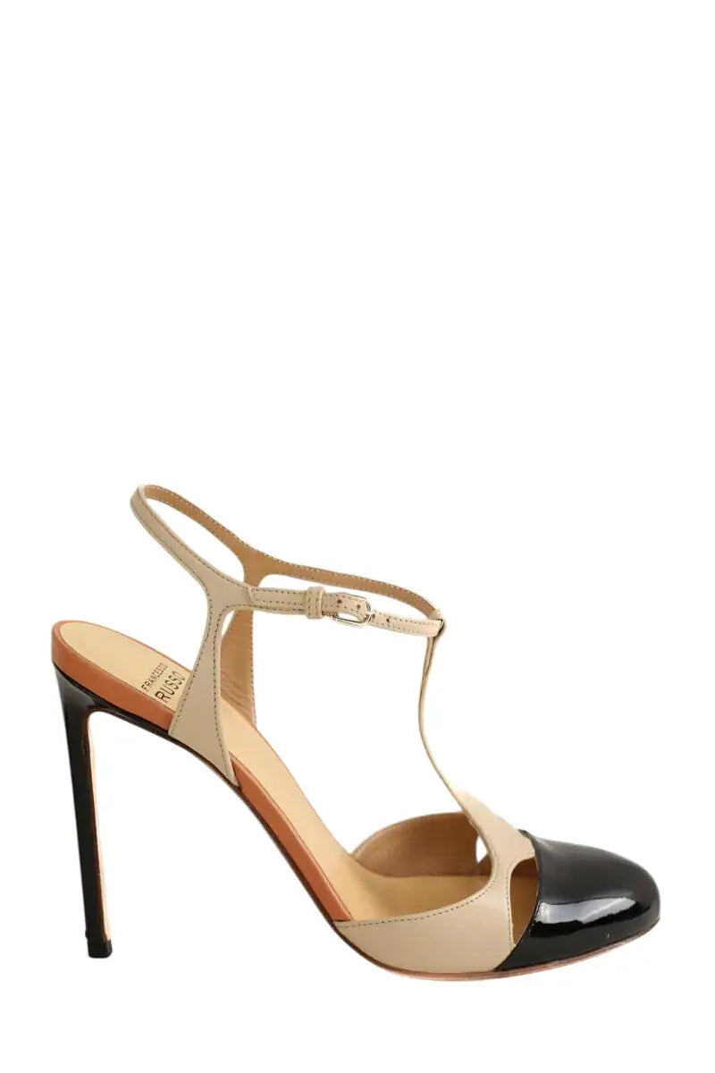 Talons Francesco Russo Beige en Cuir, taille 38 - Seconde Main