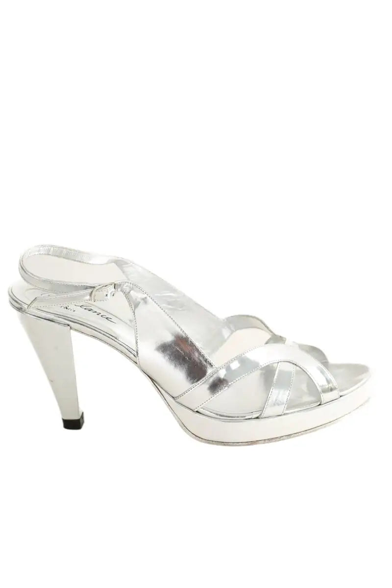 Talons Free Lance Argent en Cuir, taille 41 - Seconde Main