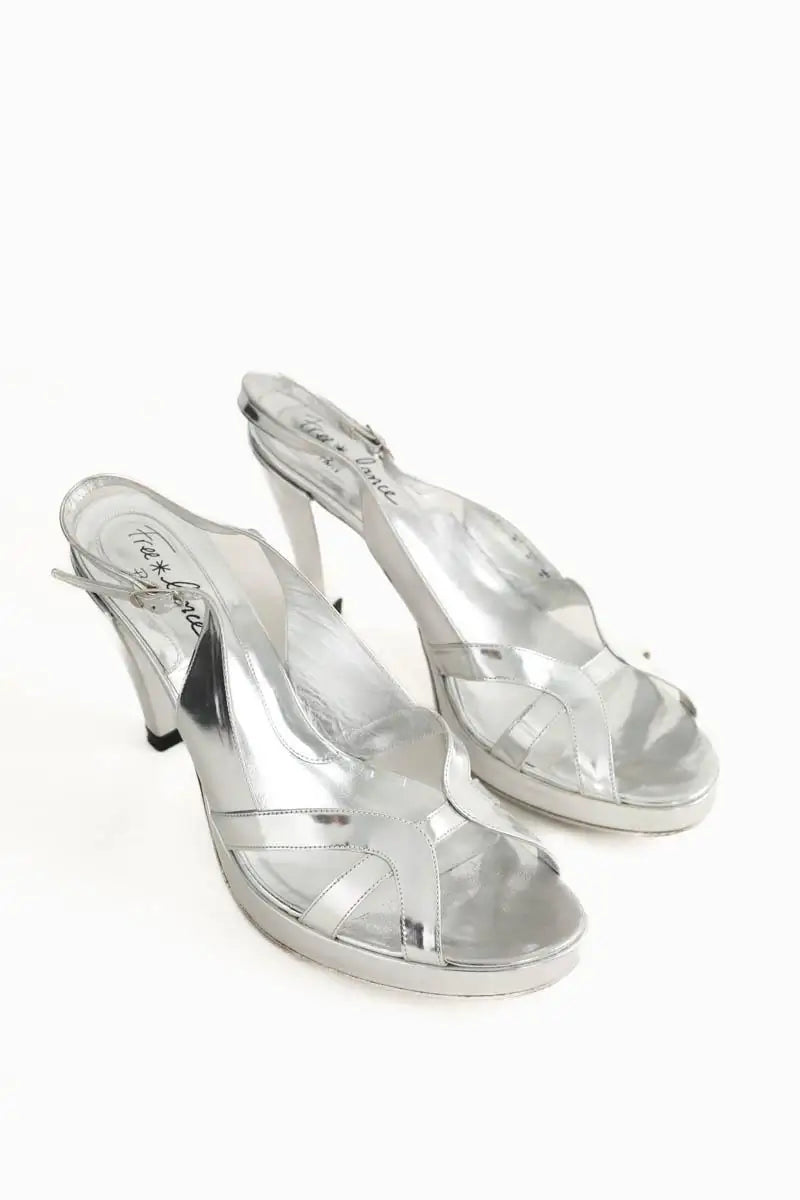 Talons Free Lance Argent en Cuir