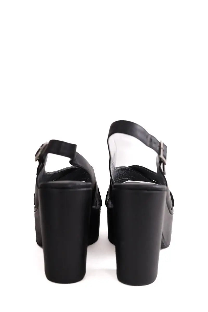 Talons Free Lance Noir en Cuir