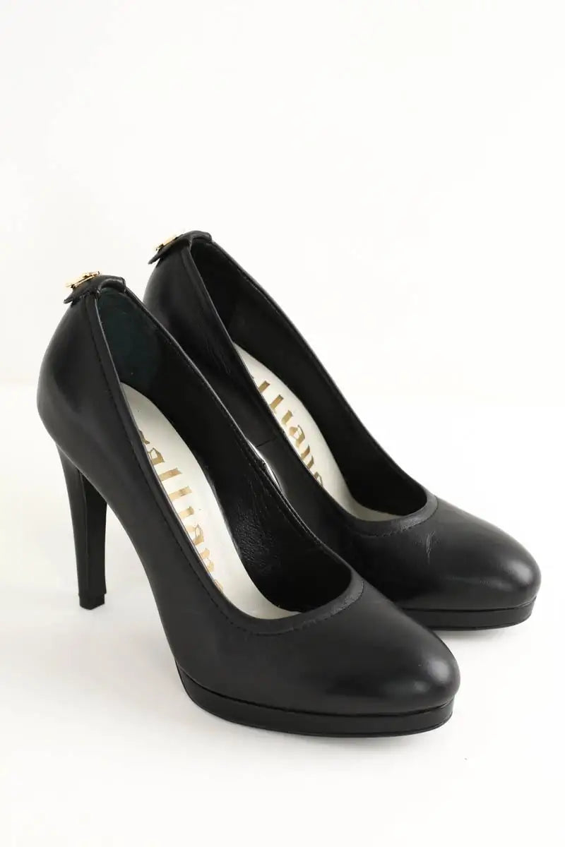 Talons Galliano Noir en Cuir