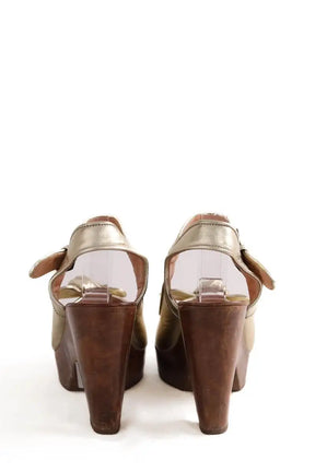 Talons Gerard Darel Doré en Cuir