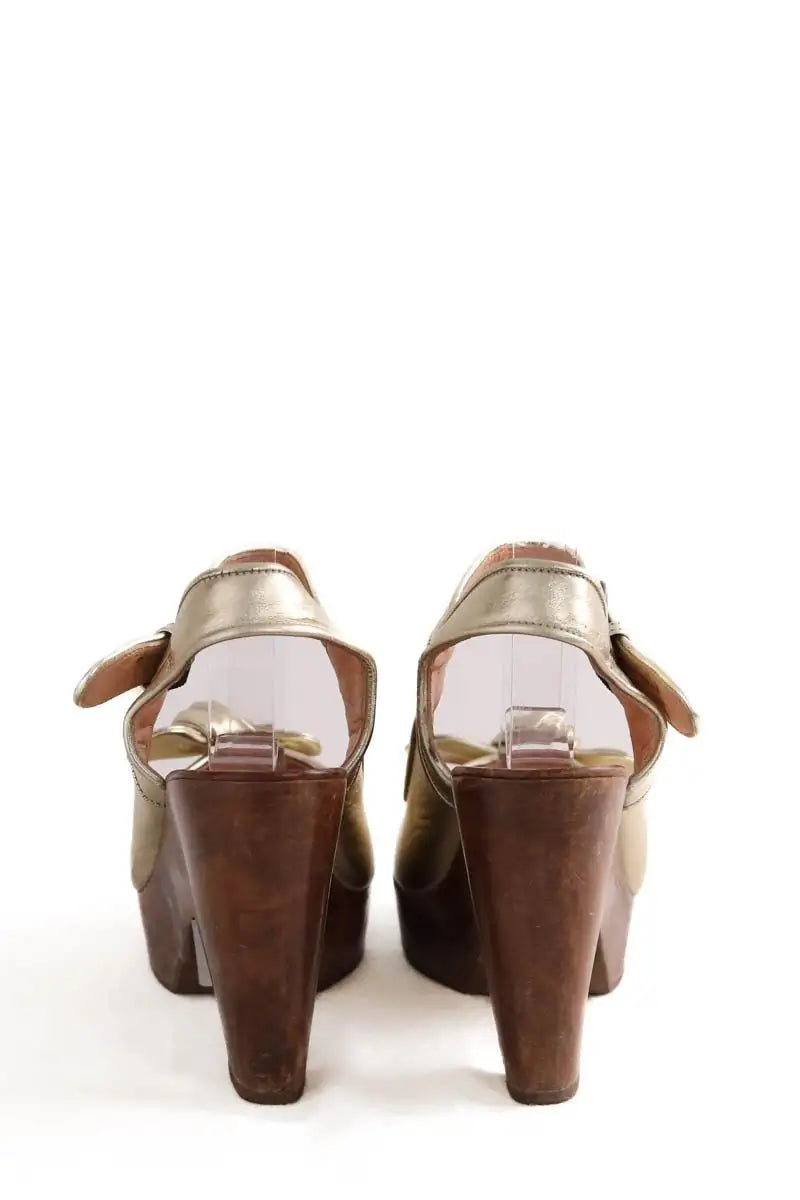 Talons Gerard Darel Doré en Cuir
