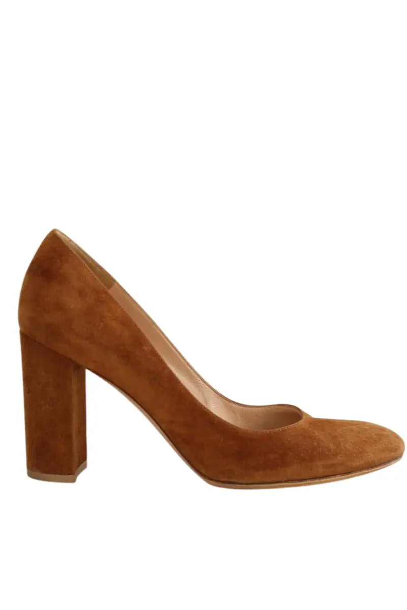 Talons Gianvito Rossi Camel en Daim, taille 39 - Seconde Main