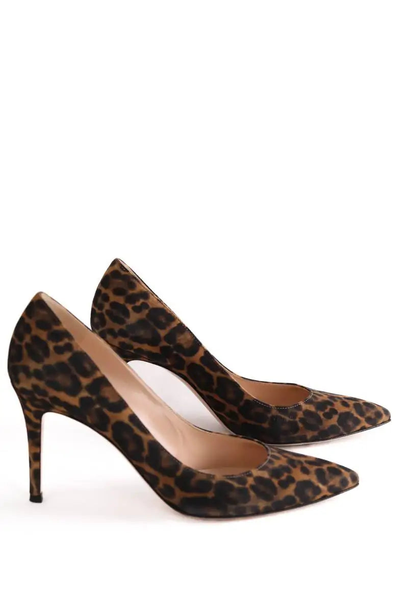 Talons Gianvito Rossi Marron en Cuir