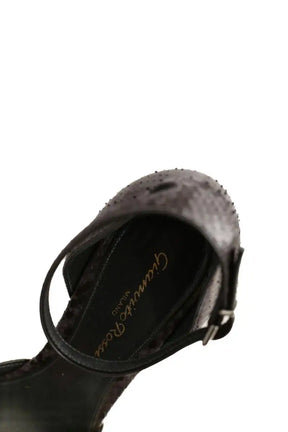 Talons Gianvito Rossi pitone lapis Gris en Cuir