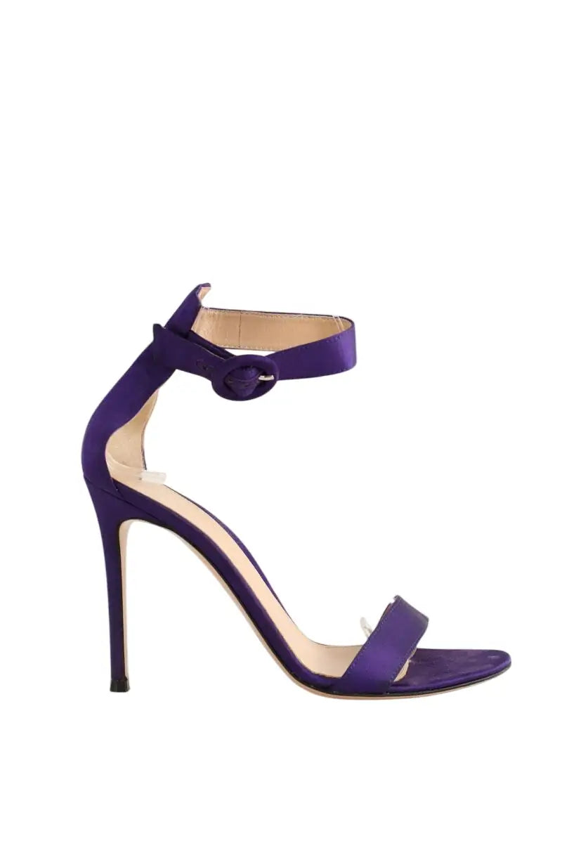Talons Gianvito Rossi Violet en Cuir, taille 38 - Seconde Main