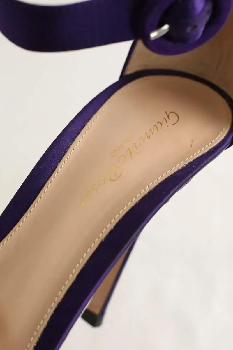 Talons Gianvito Rossi Violet en Cuir