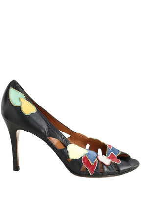 Talons Golden Goose Marine en Cuir, taille 38 - Seconde Main