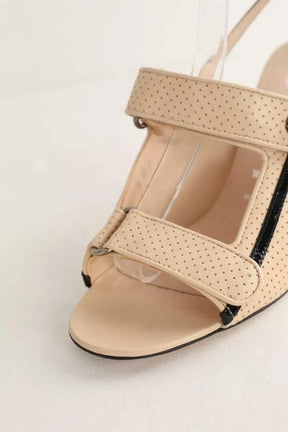 Talons Gucci Beige en Cuir