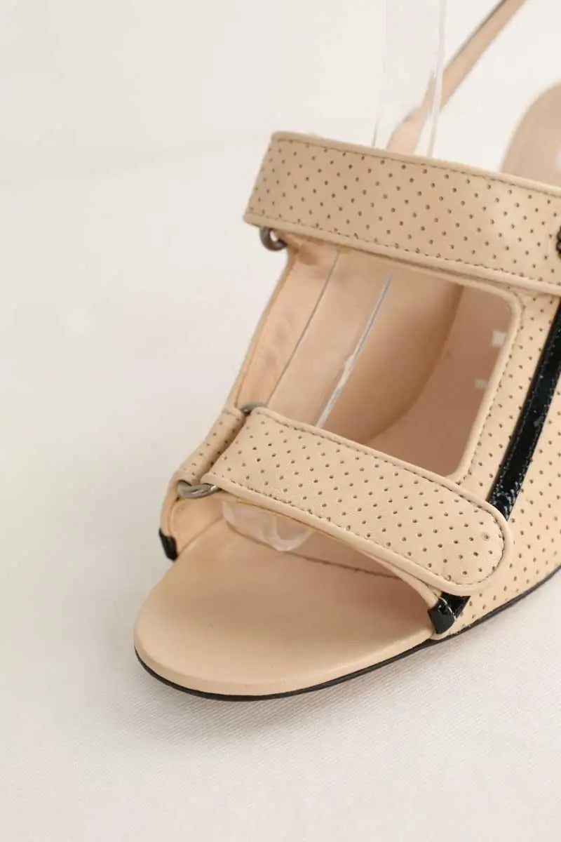 Talons Gucci Beige en Cuir