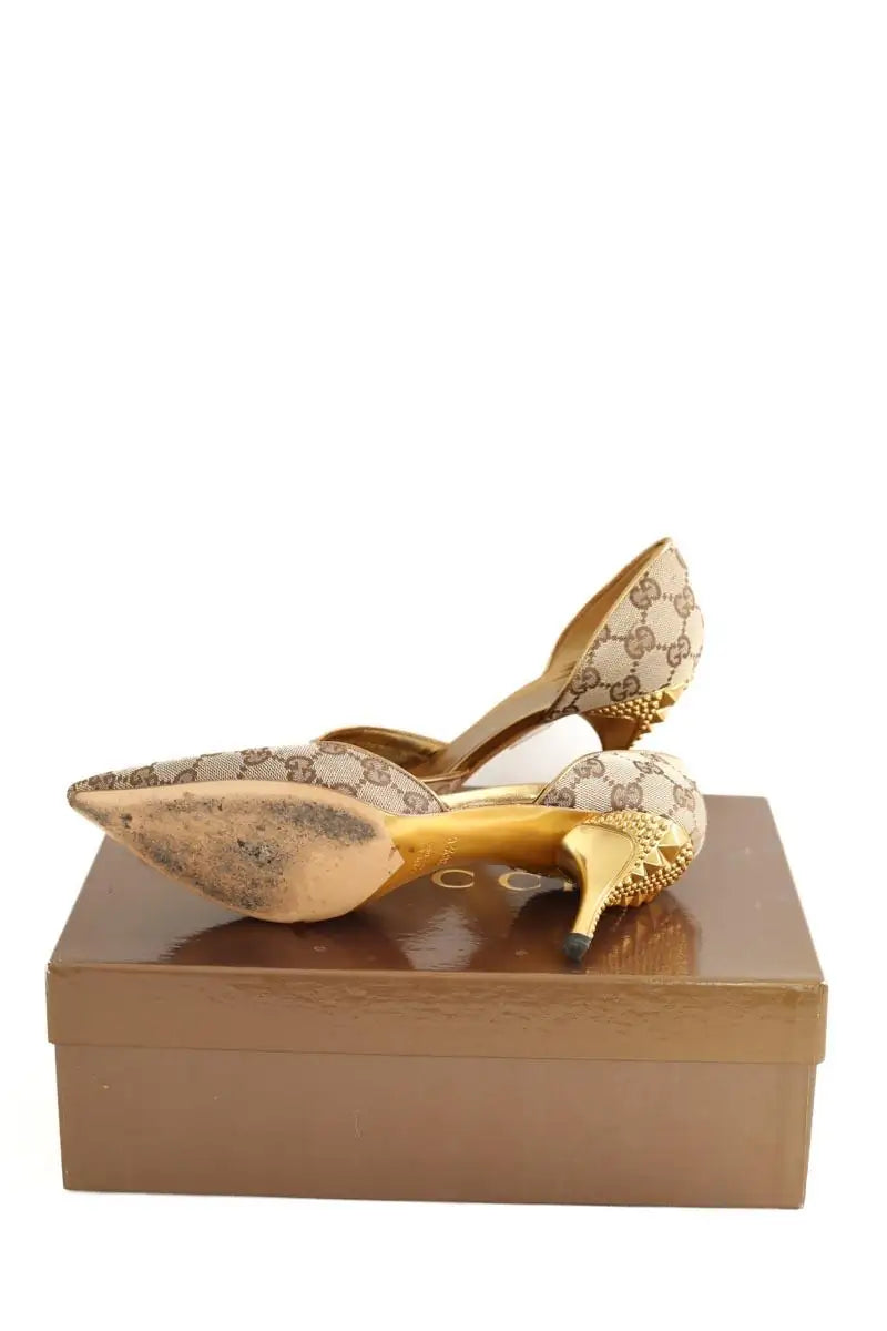 Talons Gucci Beige en Tissu