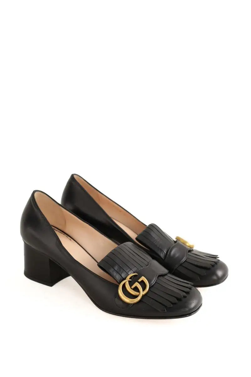 Talons Gucci GG Noir en Cuir