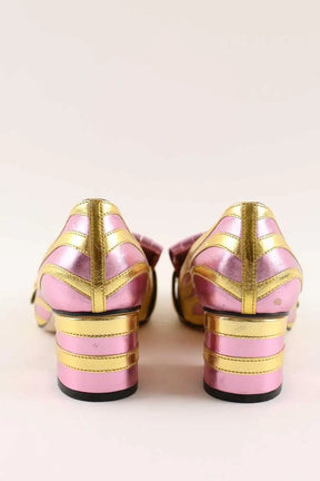 Talons Gucci Marmont Doré en Cuir