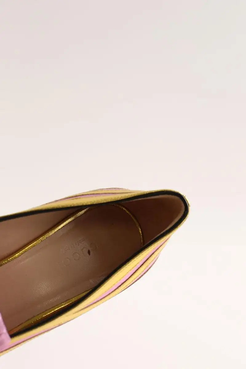 Talons Gucci Marmont Doré en Cuir