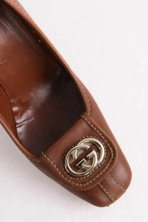 Talons Gucci Marron en Cuir