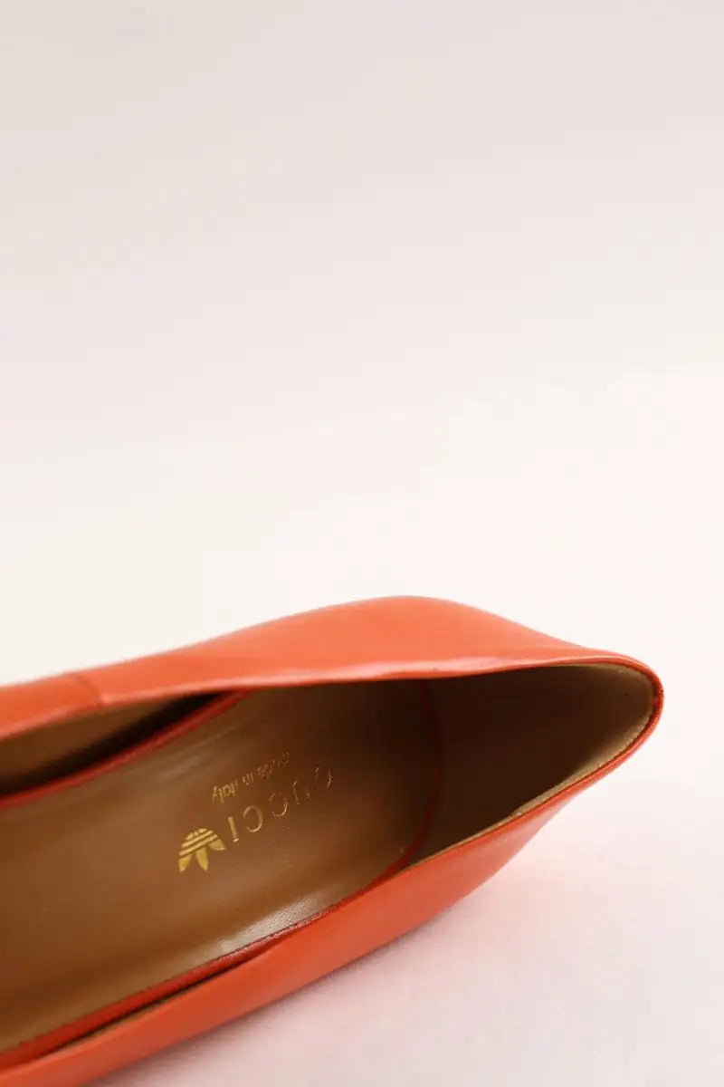 Talons Gucci Orange en Cuir
