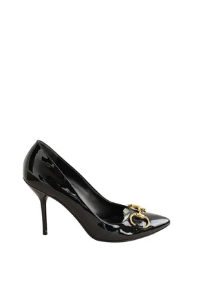 Talons Gucci vitello vernice soft nero Noir en Cuir verni, taille 37 - Seconde Main