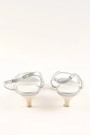 Talons Hermès Argent en Cuir