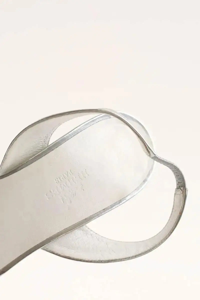 Talons Hermès Argent en Cuir