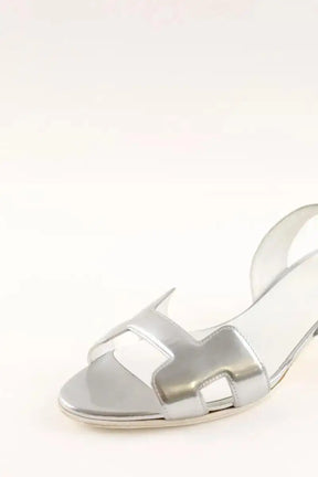 Talons Hermès Argent en Cuir