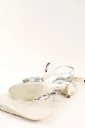 Talons Hermès Argent en Cuir