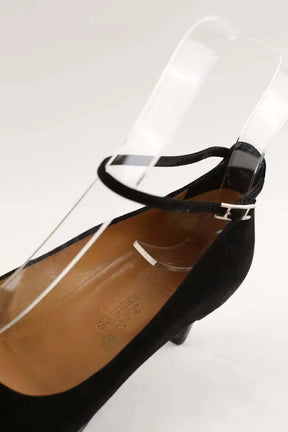 Talons Hermès Noir en Daim