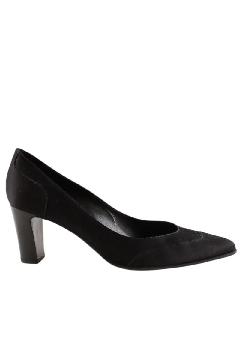 Talons Hermès Noir en Daim, taille 40 - Seconde Main