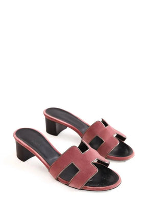 Talons Hermès Oasis  Rose en Cuir