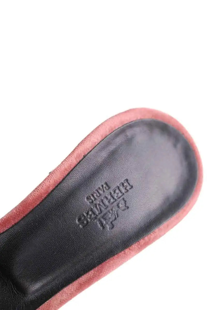 Talons Hermès Oasis  Rose en Cuir