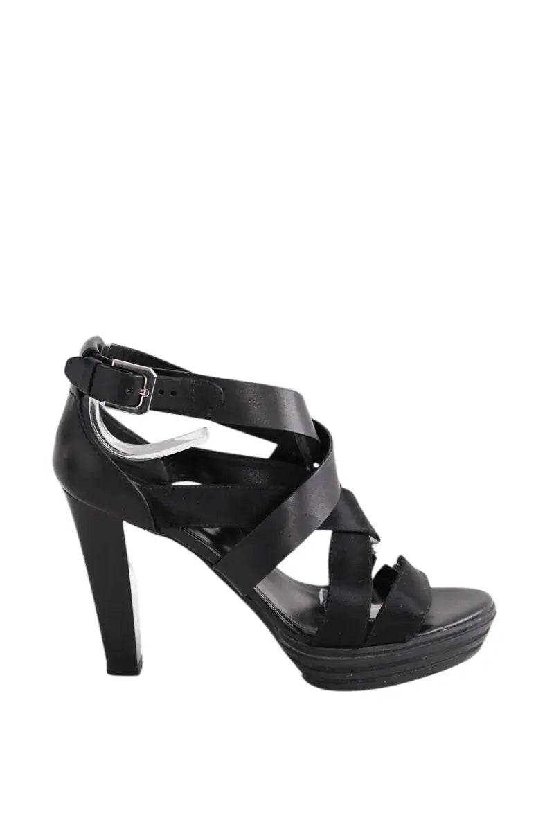 Talons Hogan Noir en Cuir, taille 36 - Seconde Main