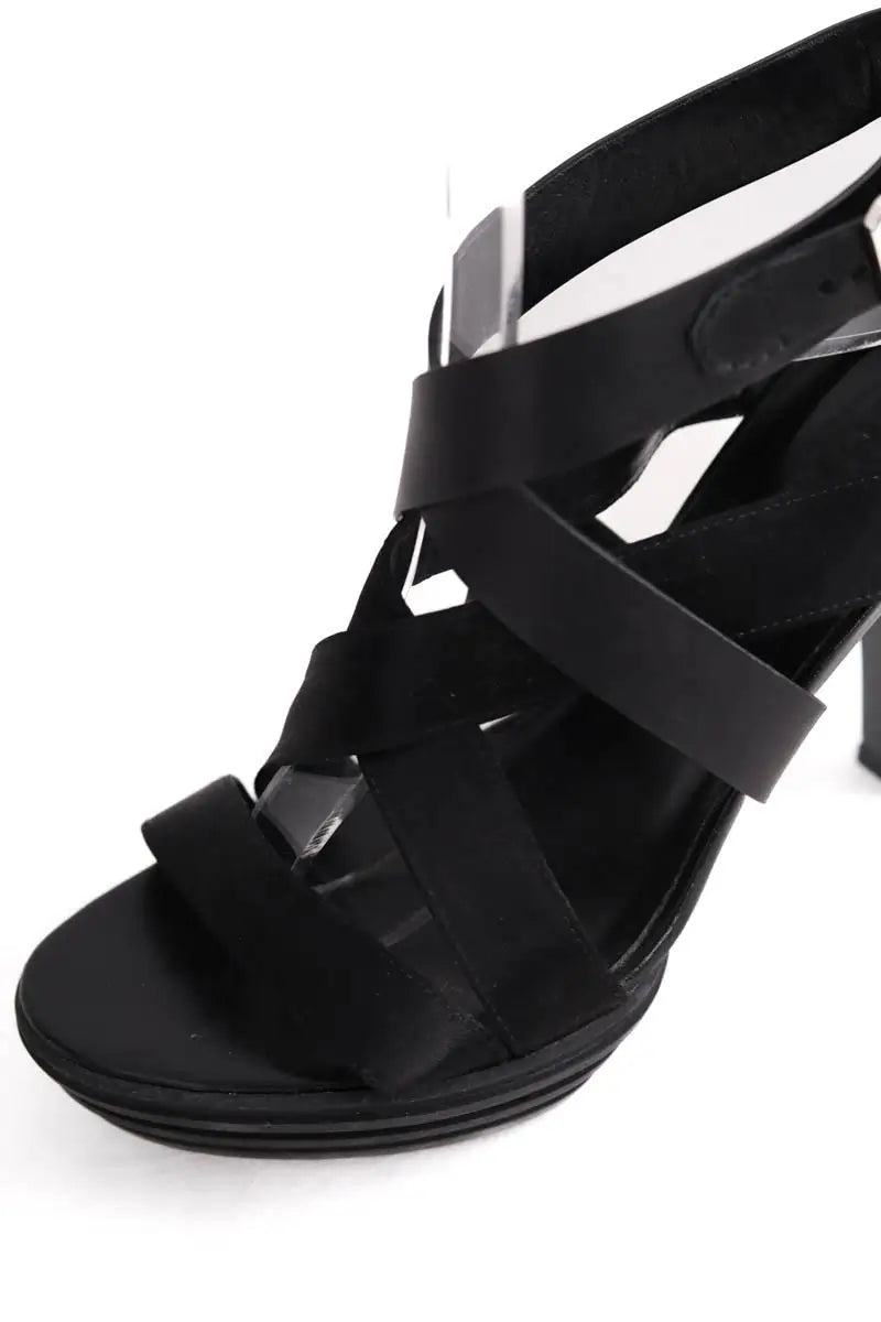 Talons Hogan Noir en Cuir