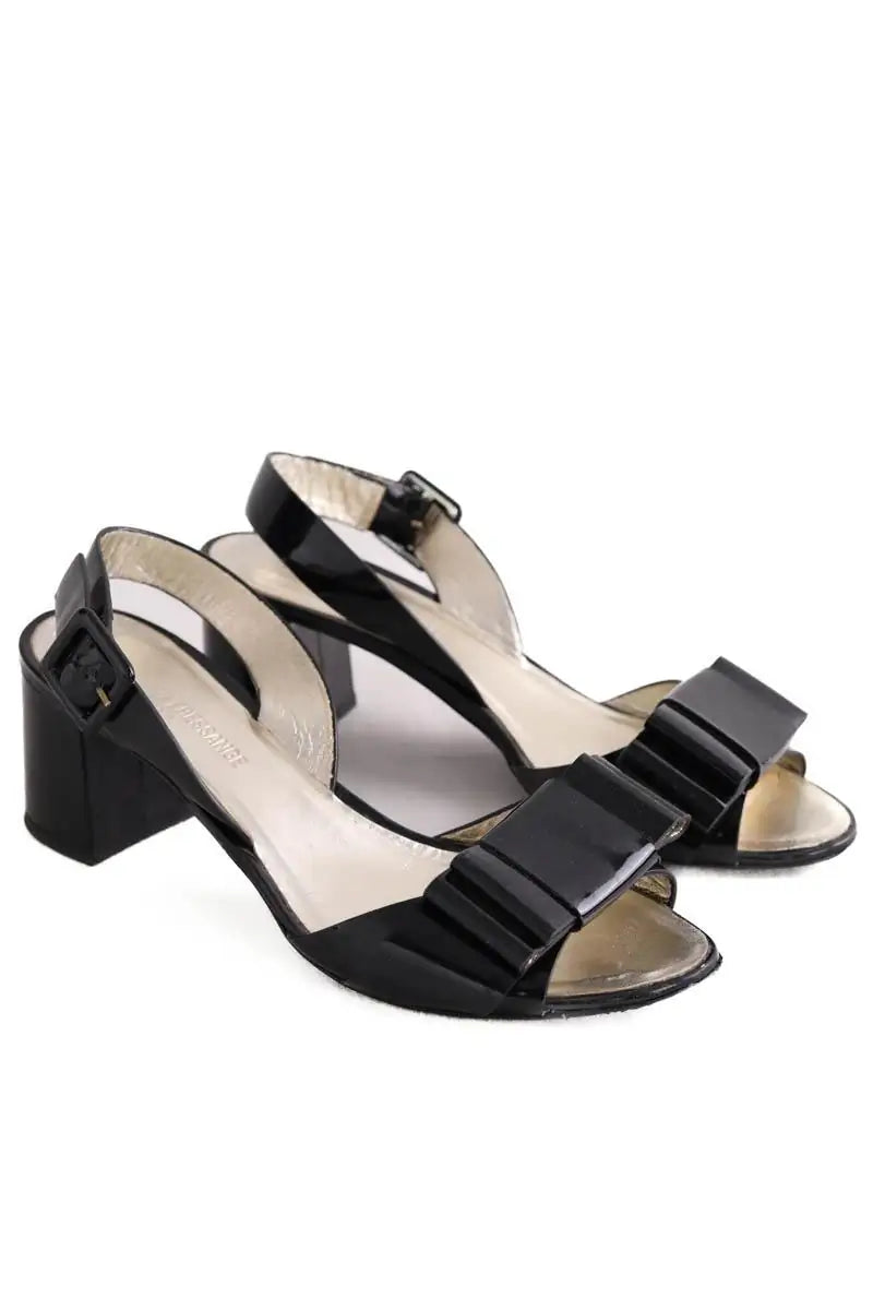 Talons Ines de la Fressange Noir en Cuir