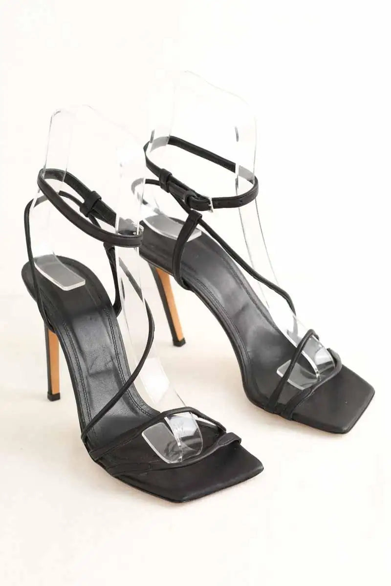 Talons Iro Noir en Cuir