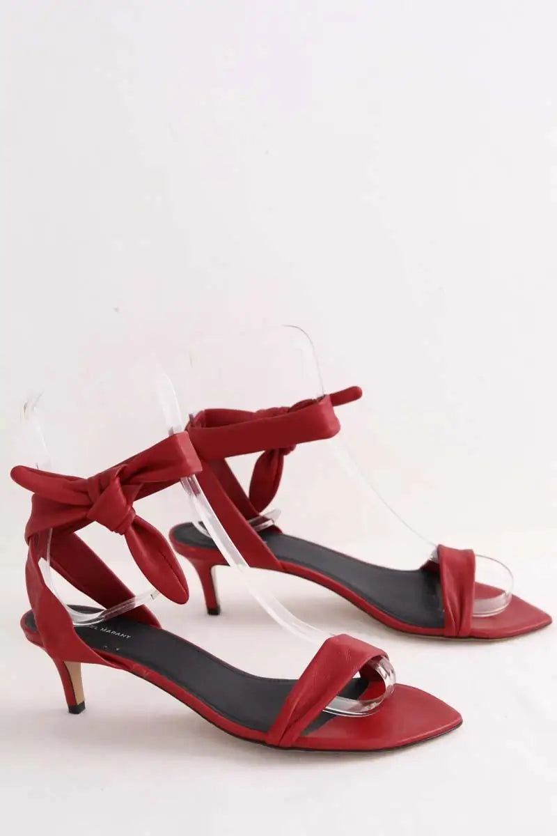Talons Isabel Marant Rouge en Cuir
