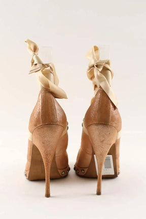 Talons Jean Paul Gaultier Rose en Cuir