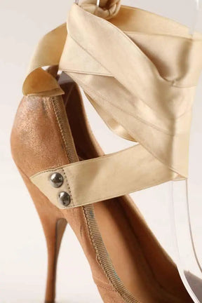 Talons Jean Paul Gaultier Rose en Cuir