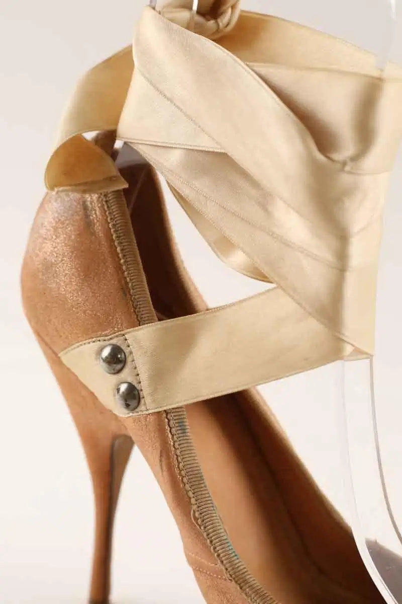 Talons Jean Paul Gaultier Rose en Cuir